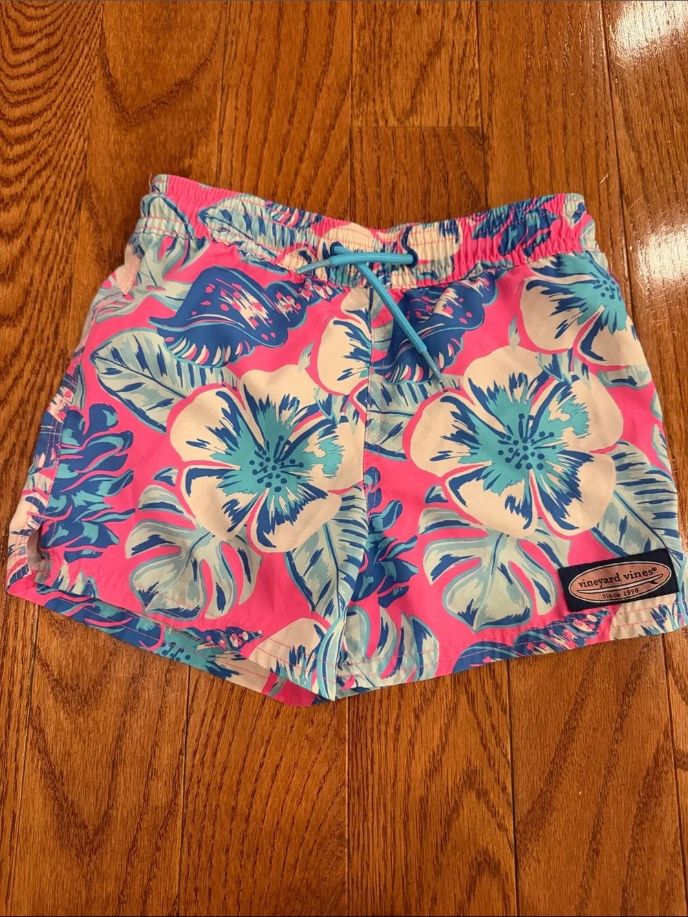 Vineyard Vines Pink Floral Toddler Boy Bathing Suit